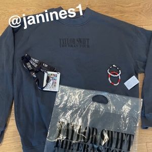 Taylor Swift Eras Tour Blue Crew Sweatshirt